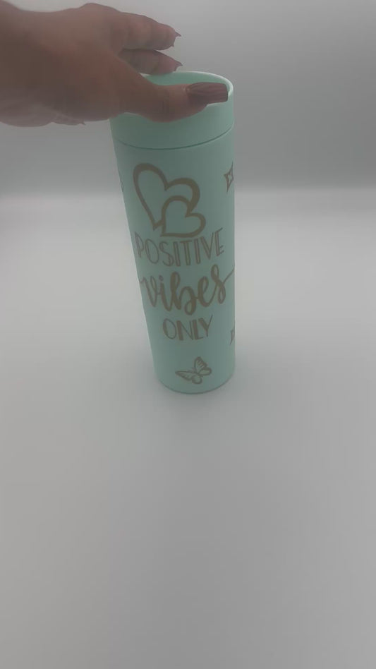 22oz Positive Vibes Plastic Tumbler